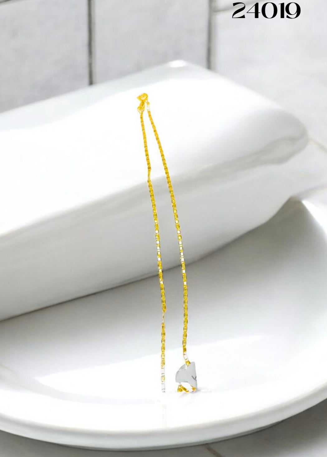 Cadena plana oro laminado