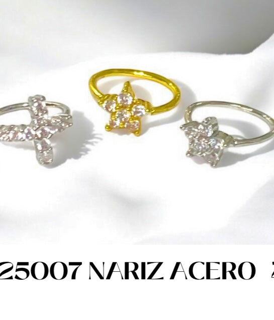 Piercings aro nariz figura piedra