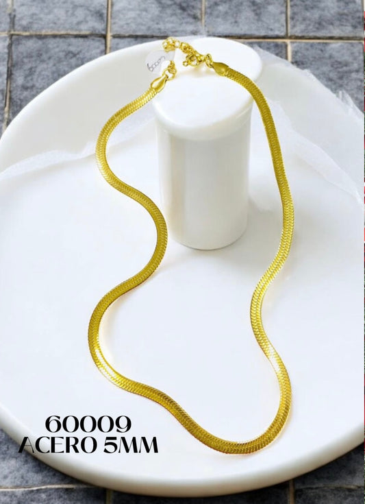 Cadena cola de rata dorada 5MM