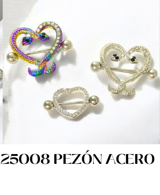 Pezonera corazón piedra