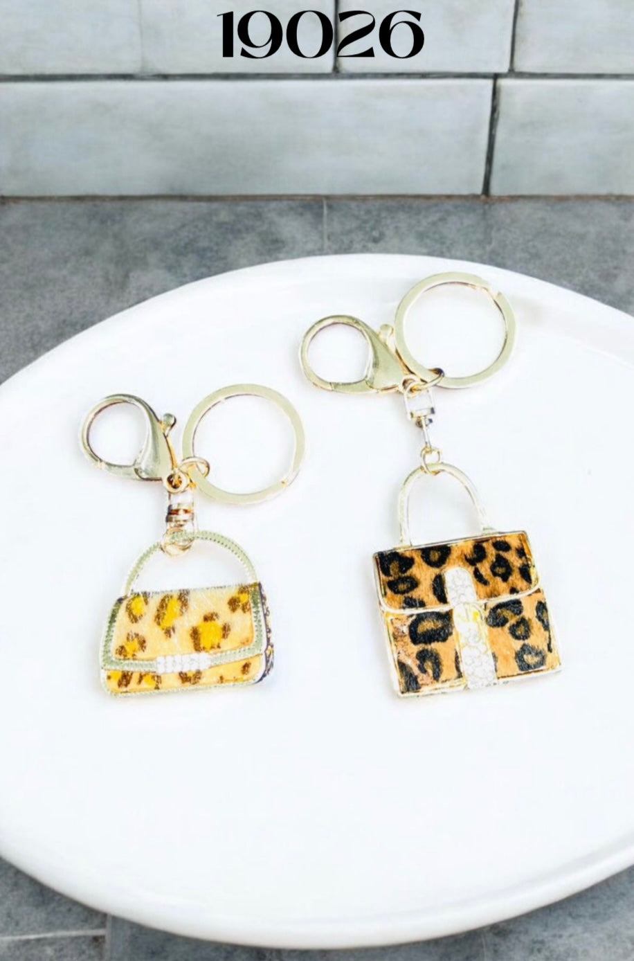 Llavero animal print y cartera