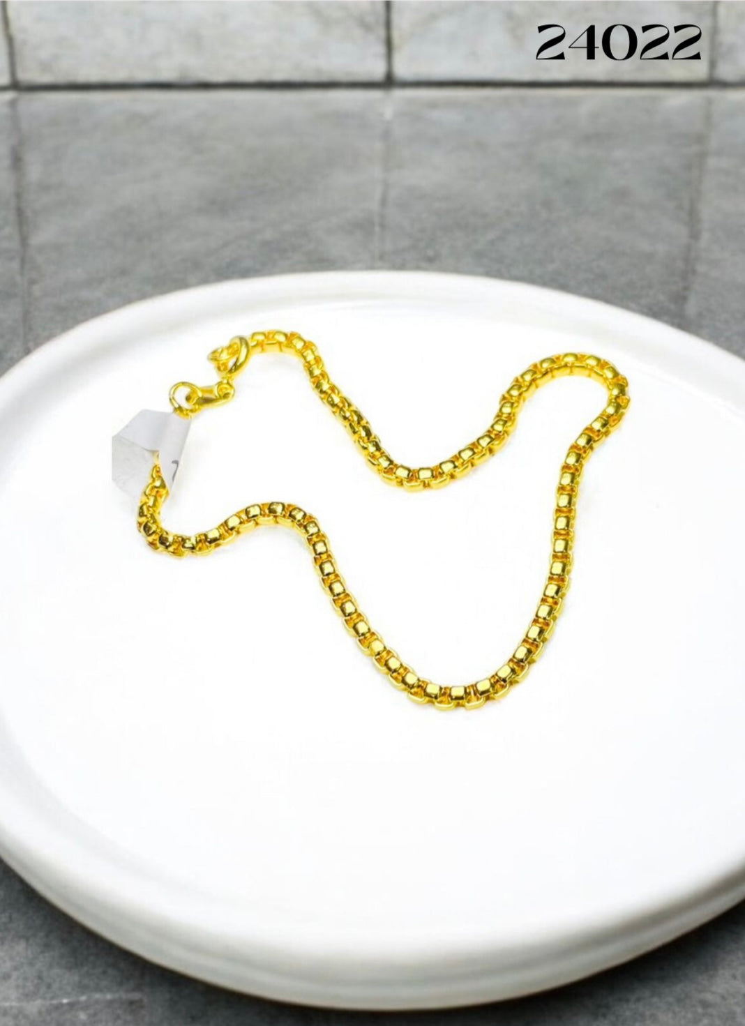 Pulsera veneziana gruesa oro laminado